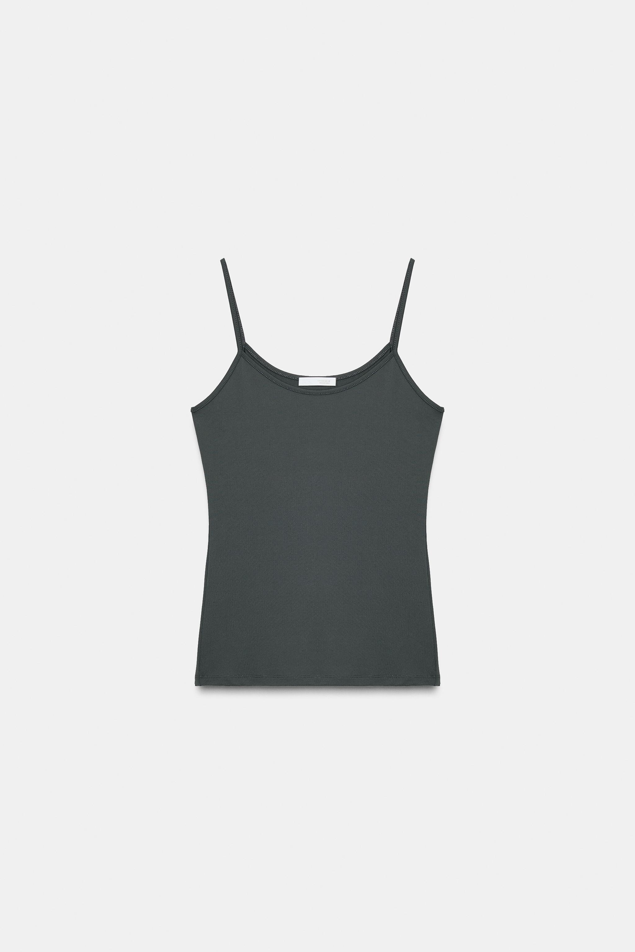 FINE STRAP POLYAMIDE T-SHIRT